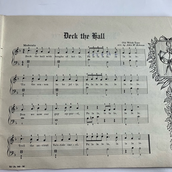 Vintage Piano Music Sheet Book Christmas 1945 John Schaum Belwin USA - Picture 6 of 7